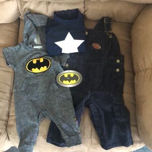 BNWT 3 piece Batman bundle for baby boy
